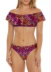 Trina Turk Echo Ruffle Bandeau Bikini Top