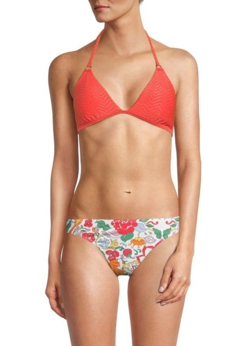 Trina Turk Empire Textured Bikini Top