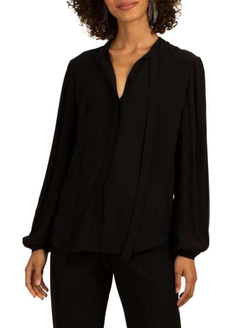 Trina Turk Ethereal Pleated Self-Tie Top