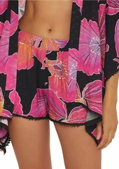 Trina Turk Fleury Floral Pull-On Shorts