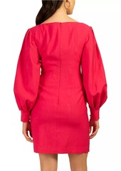 Trina Turk Hiya Bishop-Sleeve Minidress