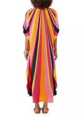 Trina Turk Jalani Striped Cotton Maxi Caftan Dress