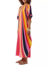 Trina Turk Jalani Striped Cotton Maxi Caftan Dress