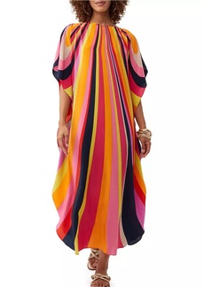 Trina Turk Jalani Striped Cotton Maxi Caftan Dress