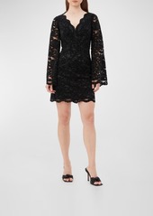 Trina Turk Jinnie Scalloped Lace Mini Dress