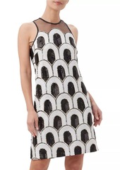 Trina Turk Johana Geometric Sequin Sleeveless Minidress