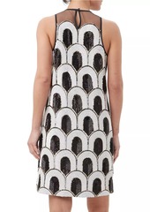 Trina Turk Johana Geometric Sequin Sleeveless Minidress