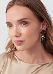 Trina Turk KENNETH JAY LANE  KJL BLACK SQUARE TOP DROP POST EARRING / BLACK