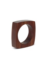 Trina Turk Kenneth Jay Lane Kjl Wood Square Bangle / Woodgrain O/S