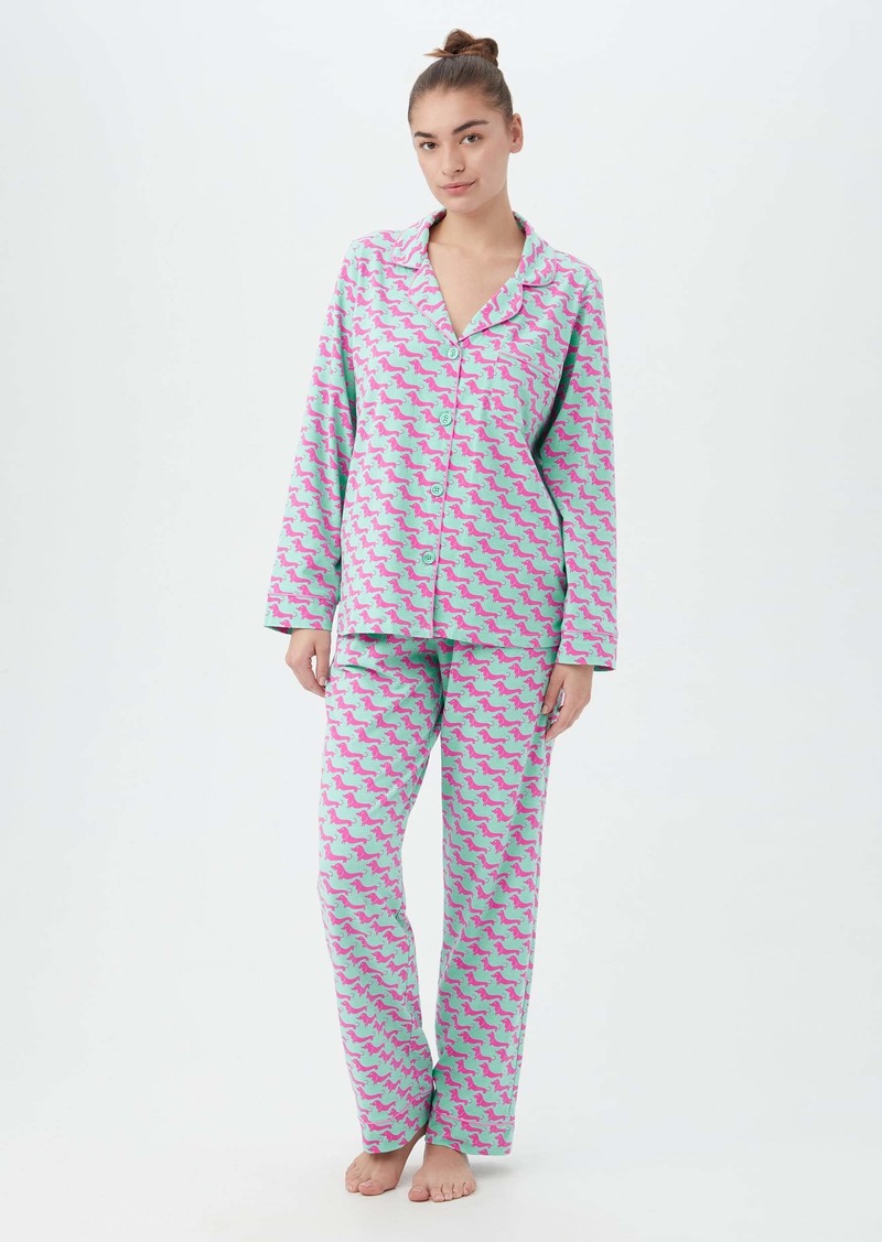 Trina Turk KOMAR - BEDHEAD  DOG WALK CLASSIC PJ SET / PURPLE