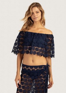 TRINA TURK SWIM  BARDOT OFF THE SHOULDER TOP / INK