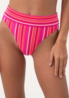 TRINA TURK SWIM  WOMEN'S MARAI BANDED HIGH WAIST SWIM BOTTOM / MULTI