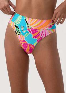 TRINA TURK SWIM  WOMEN'S POPPY BANDED HIGH WAIST SWIM BOTTOM / MULTI