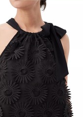 Trina Turk Mirai Floral-Embroidered Halterneck Top