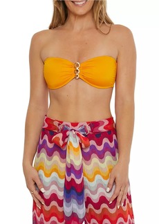Trina Turk Monaco Embellished Bandeau Bikini Top
