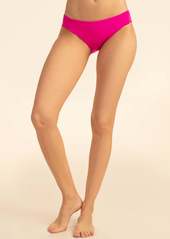 TRINA TURK SWIM  MONACO SOLIDS TAB SIDE HIPSTER SWIM BOTTOM / PINK