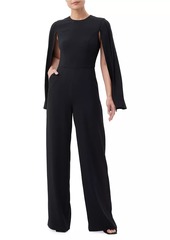 Trina Turk Monumental Crepe Slit-Sleeve Jumpsuit