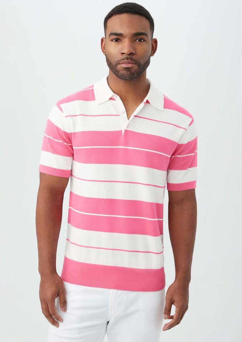 Trina Turk Mr Turk Cisco Short Sleeve Polo / Pink Paradise S