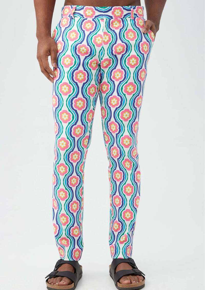 Trina Turk MR TURK  CLYDE SLIM TROUSER / GULF STREAM MULTI