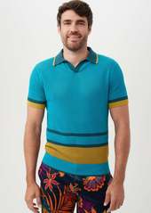 Trina Turk Mr Turk Gramercy Short Sleeve Polo / Bahia Blue XL