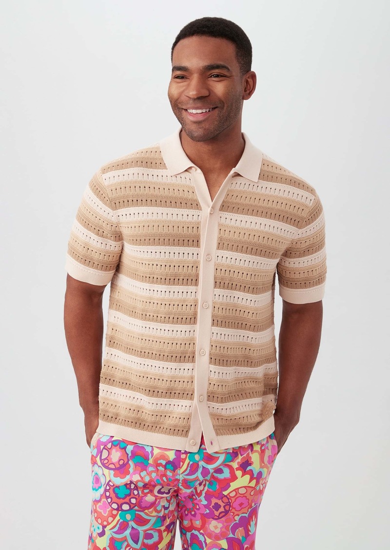 Trina Turk MR TURK  LOGAN SHORT SLEEVE POLO / MULTI