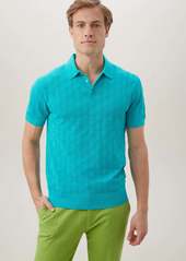 Trina Turk MR TURK  RINGOLD SHORT SLEEVE POLO / TRANQUIL TURQUOISE