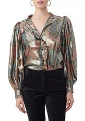 Trina Turk New Moon Metallic Butterfly Top