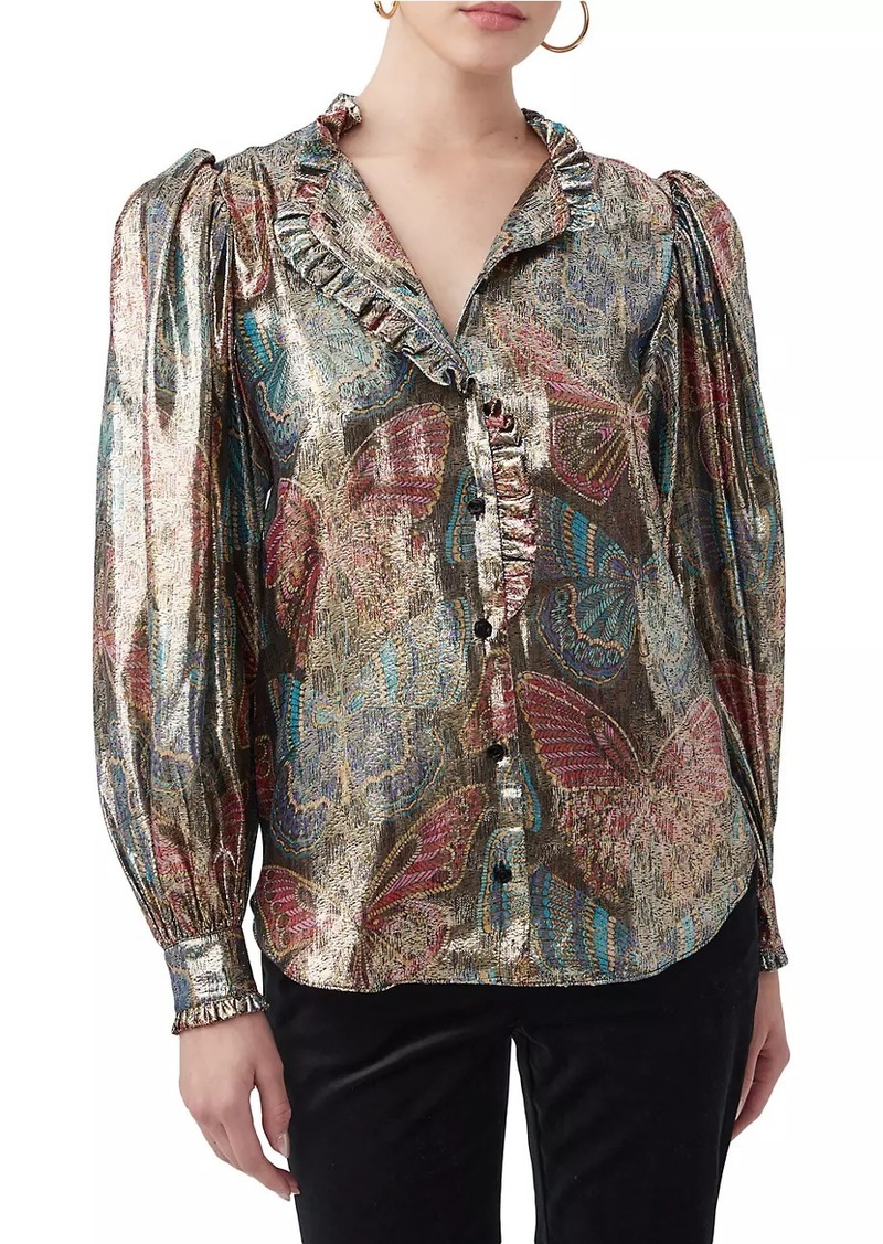 Trina Turk New Moon Metallic Butterfly Top