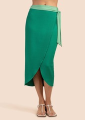 Trina Turk Swim Olympia Rib Wrap Skirt / Green S