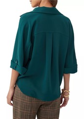 Trina Turk Otto Draped Georgette Top