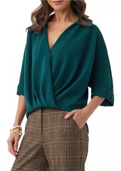 Trina Turk Otto Draped Georgette Top