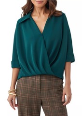 Trina Turk Otto Draped Georgette Top