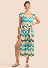 Trina Turk Swim Palisades Crochet Column Dress / White/Peacock S