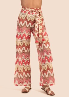 TRINA TURK SWIM  PALISADES PANT / WHITE/GERANIUM