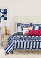 Trina Turk Peking Handicraft Inc  MESA MAZE FULL/QUEEN DUVET 3-PIECE SET / BLUE