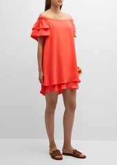 Trina Turk Piper Off-Shoulder Ruffle Mini Dress