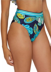 Trina Turk Pirouette Floral High-Waisted Bikini Bottom