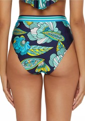 Trina Turk Pirouette Floral High-Waisted Bikini Bottom