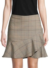Trina Turk Plaid-Print Mini Skirt