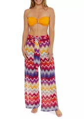 Trina Turk Portofino Stripe Tie-Waist Pants