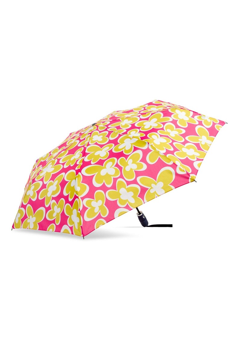 SHED RAIN  TRINA TURK PALM BAY FLORAL COMPACT UMBRELLA / MULTI