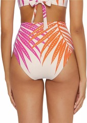 Trina Turk Sheer Tropic High Bikini Bottom