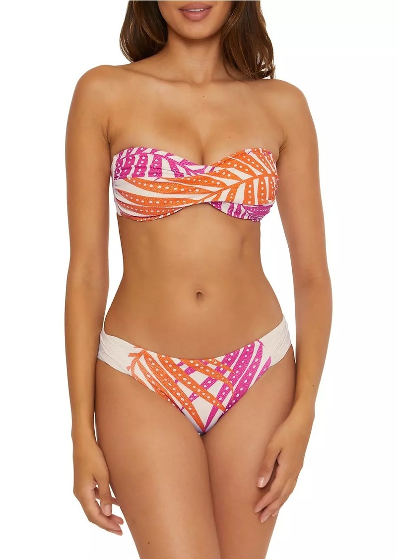 Trina Turk Sheet Tropics Bandeau Bikini Top