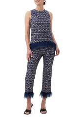 Trina Turk Shibui Jacquard Fringe Pants