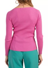 Trina Turk Shirley Rib-Knit Sweater