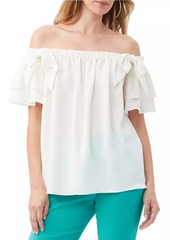Trina Turk Silia Bow Off-the-Shoulder Top
