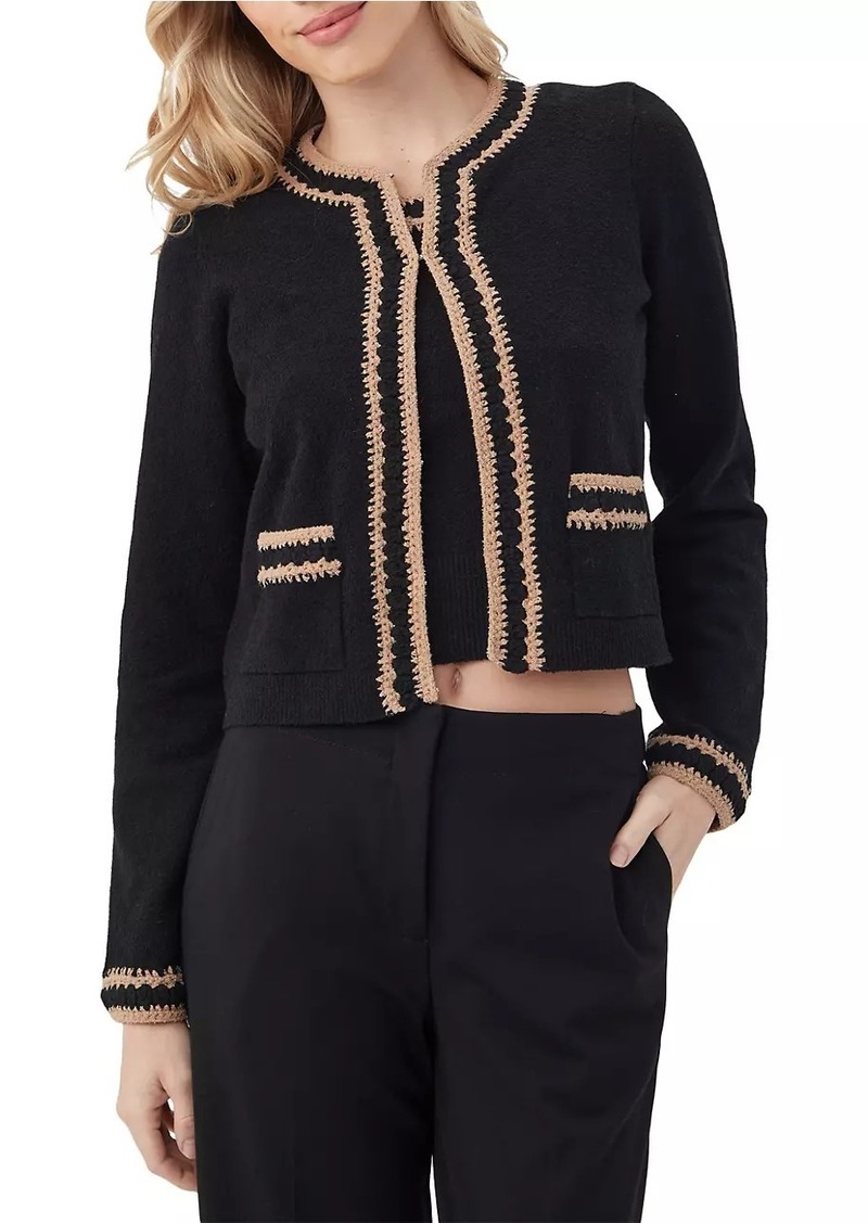 Trina Turk Sinai Crochet-Trim Cardigan