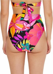 Trina Turk Solar Floral High-Rise Bikini Bottoms