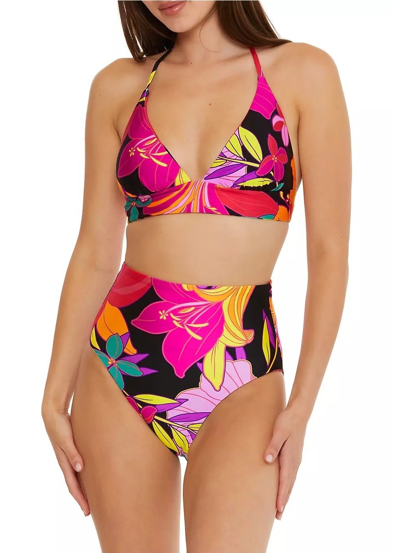 Trina Turk Solar Floral High-Rise Bikini Bottoms