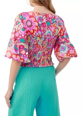 Trina Turk Sumi Floral Smocked Top